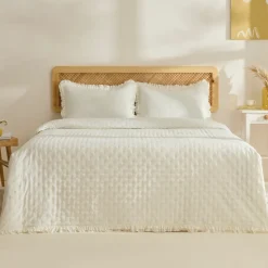 Fiona Bettüberwurf Set Ecru 230x240cm + 2(50x70) cm