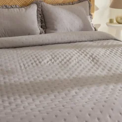 Fiona Bettüberwurf Set Grau 230x240cm + 2(50x70) cm