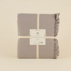 Fiona Bettüberwurf Set Grau 230x240cm + 2(50x70) cm