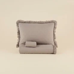 Fiona Bettüberwurf Set Grau 230x240cm + 2(50x70) cm