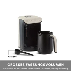 Hatır Köz Turkish Coffee Machine mit Röstfunktion Creme