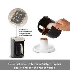 Hatır Köz Turkish Coffee Machine mit Röstfunktion Creme