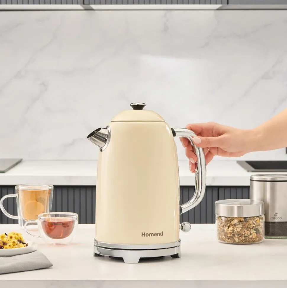 Homend Vintage Heatrow 1627H, Wasserkocher, Creme, 2200W