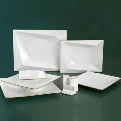 Jumbo Fold Gold 58-teiliges eckiges Tafelservice für 12 Personen