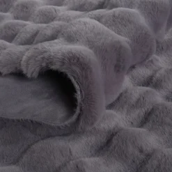 Kaşmir Halı 7/24 Cosy Premium Bubble Anthrazit Oval 80x150 cm