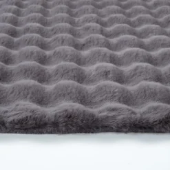 Kaşmir Halı 7/24 Cosy Premium Bubble Anthrazit Oval 80x150 cm