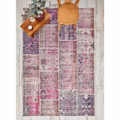 Kaşmir Halı 7/24 Alaca Kırkyama Rosa, 160x230 cm