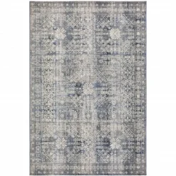 Kaşmir Halı 7/24 Alaca Patchwork Teppich Blau 80 x 150