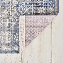 Kaşmir Halı 7/24 Alaca Patchwork Teppich Blau 160 x 230