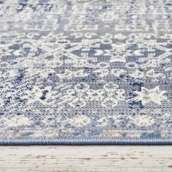 Kaşmir Halı 7/24 Alaca Patchwork Teppich Blau 160 x 230