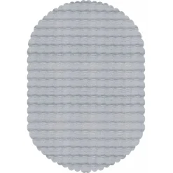 Kaşmir Halı 7/24 Cosy Premium Bubble Hellgrau Oval 80x150 cm