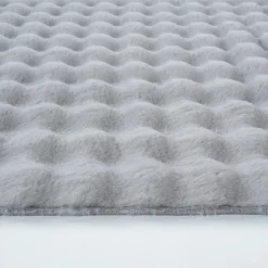 Kaşmir Halı 7/24 Cosy Premium Bubble Hellgrau Oval 80x150 cm