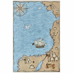 Kaşmir Halı Dekorativ Art Sea Kinderteppich 120x180 cm