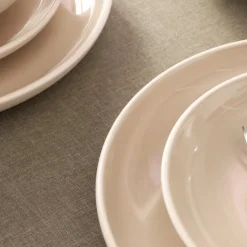 Karaca Abby 24-teiliges Steinzeug-Tafelservice für 6 Personen, Creme