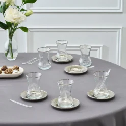 Karaca Ada Platin 18-teiliges Teeservice für 6 Personen