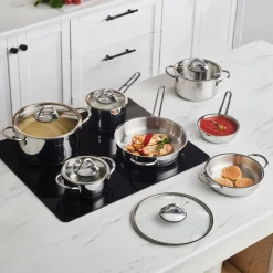 Karaca Ada, 12-Teiliges Stahl Topfset