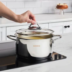 Karaca Ada, 12-Teiliges Stahl Topfset