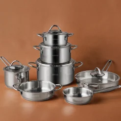 Karaca Ada, 12-Teiliges Stahl Topfset