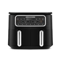 Karaca Air Cook Duo Heißluftfritteuse XXXL 8 Liter, Black Chrome, 8 Personen, 2500W