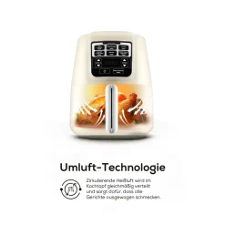 Karaca Air Cook XL 2 in 1 Heißluftfritteuse Starlight, 4L, 1550W