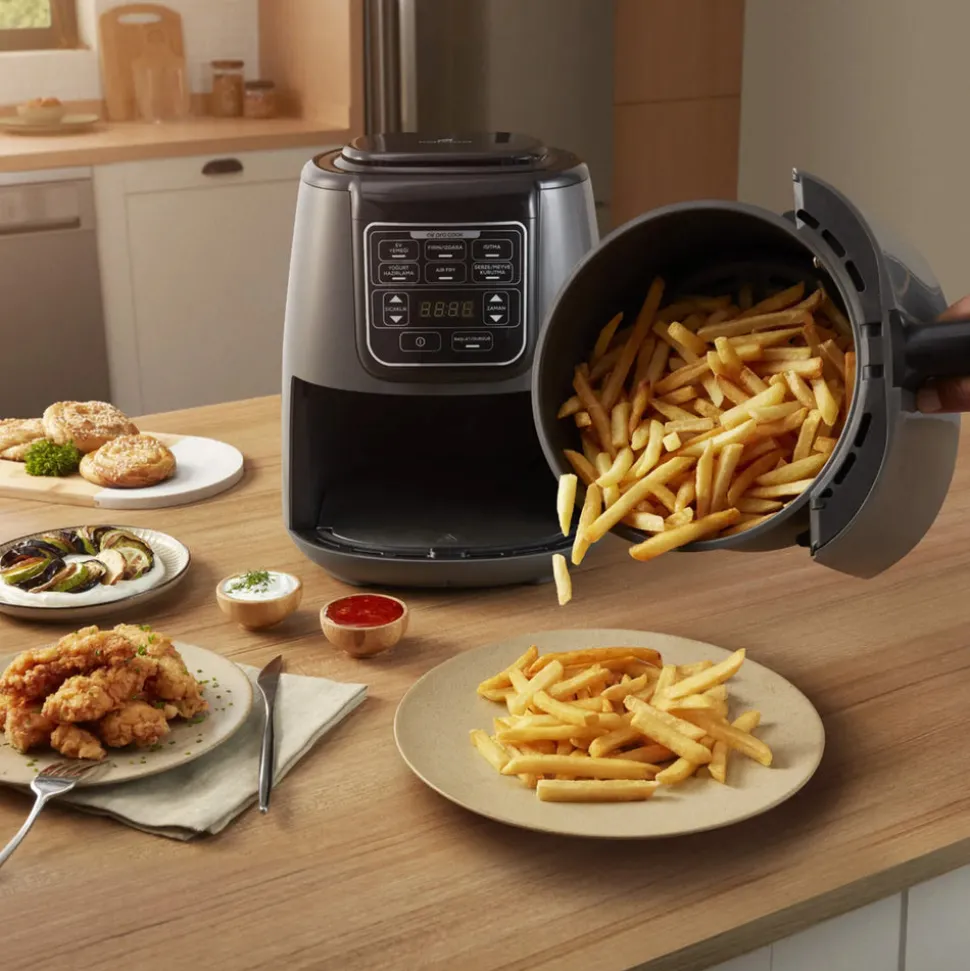 Karaca Air Cook XL 2 in 1 Heißluftfritteuse Starlight, 4L, 1550W