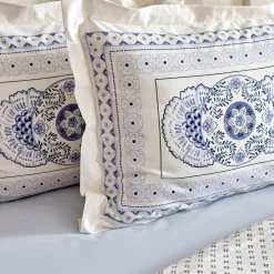 Karaca Amar Blau 100% Baumwolle Doppeltes Bettbezugs-Set