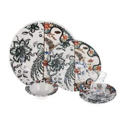 Karaca Anka für 4 Personen Frühstücksset und Servierschalen, 18 Teilig