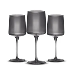 Karaca Anthracite Weinglas-Set, 3 teilig