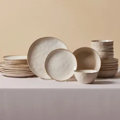 Karaca Aria Beige Reactive Geschirr Set für 6 Personen, 24 teilig