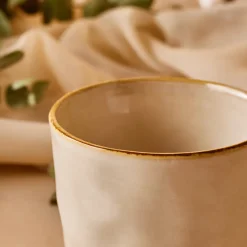 Karaca Aria Reactive Glaze Becher, 450ml, Beige