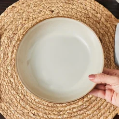 Karaca Aria Reactive Glaze Tiefer Teller, 20 cm, Beige