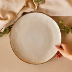 Karaca Aria Reactive Glaze Pizzateller, 32 cm, Beige