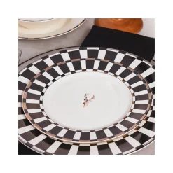 Karaca Aries Schwarz 24 Teiliges Tafelset für 6 Personen