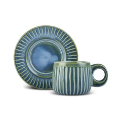 Karaca Arthur Grün & Blau Teetasse, 260 ml