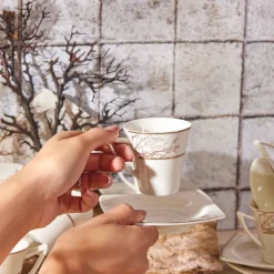 Karaca Autumn 12 Teilige Für 6 Personen Mochatassen-Espressotassen Porzellan