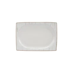 Karaca Batik Cream 60-teiliges Tafelgeschirr-Set für 12 Personen Gold Quadrat