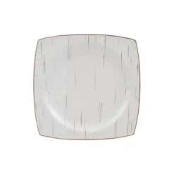 Karaca Batik Cream 60-teiliges Tafelgeschirr-Set für 12 Personen Gold Quadrat