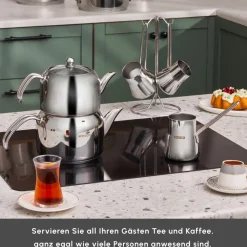 Karaca Belgrad Kochgeschirrset aus Edelstahll 15-teiligesaus