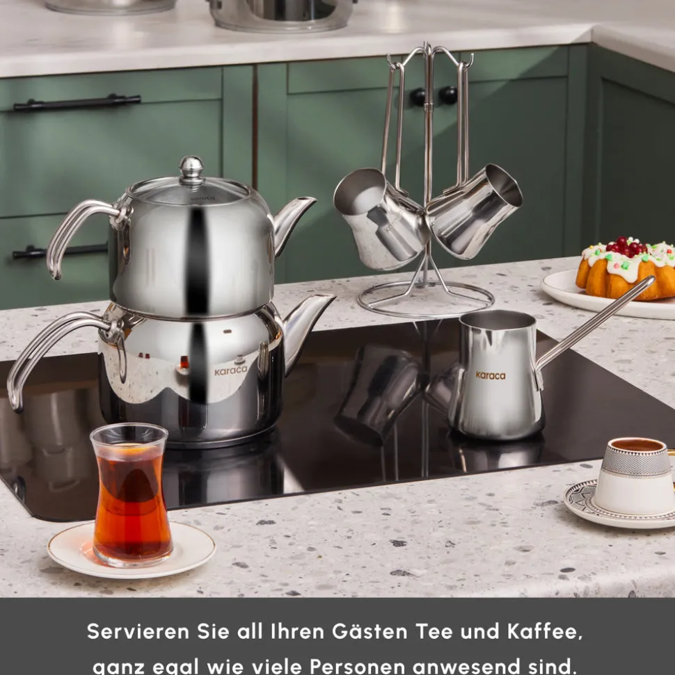 Karaca Belgrad Kochgeschirrset aus Edelstahll 15-teiligesaus