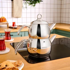 Karaca Belinay Mittelgroße Metall Teekannen Set