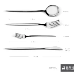 Karaca Bella 6 Personen Boxen Besteckset, 24 Teilig