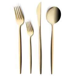 Karaca Bella Shiny Gold Besteck Set für 6 Personen, 24 Teilig