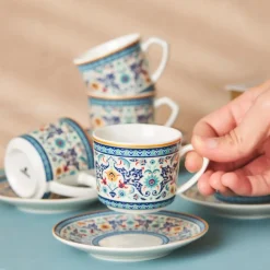 Karaca Beylerbeyi 6 Personen Kaffeetassen Set, 80 ml