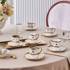 Karaca Bihter, 6 Person Kaffeetasse 90ML