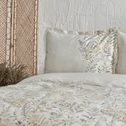 Karaca Bled Grau 100% Baumwolle Doppelbettbezug Set