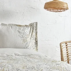 Karaca Bled Grau 100% Baumwolle Doppelbettbezug Set