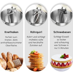 Karaca Blendburst Stand Mixer, 5.7L, 1400W, Iconic Beige