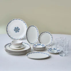 Karaca Bone China İznik 26-teiliges Servierset für 6 Personen, Mehrfarbig