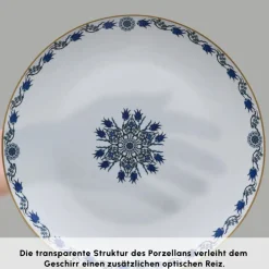 Karaca Bone China İznik 26-teiliges Servierset für 6 Personen, Mehrfarbig