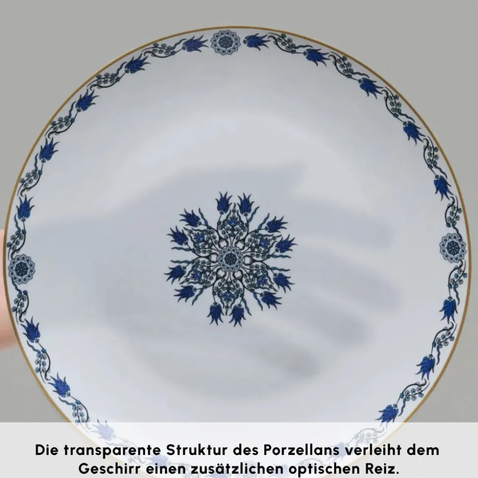 Karaca Bone China İznik 26-teiliges Servierset für 6 Personen, Mehrfarbig